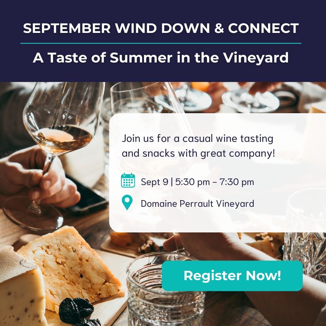Our September Wind Down Event is filling up fast! 

Join us for a picturesque wine night in the vineyard that will be full of great food, wine, and conversation. 

📅 September 9 | 5:30 pm –7:30 pm

Open to members and future members. Secure your spot - wbn.wildapricot.org/event-6249079