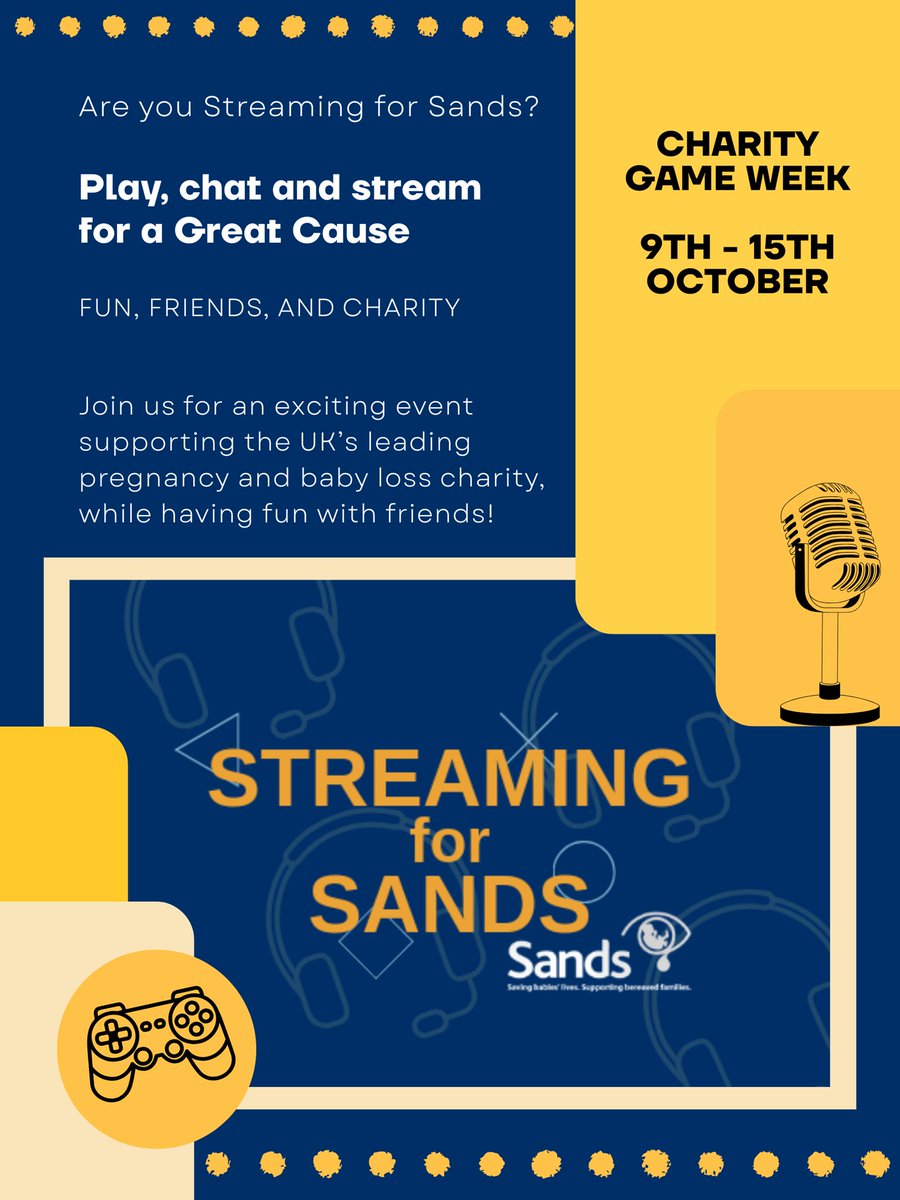 Are you Streaming for Sands this October? 💙💛
#Streamingforsands