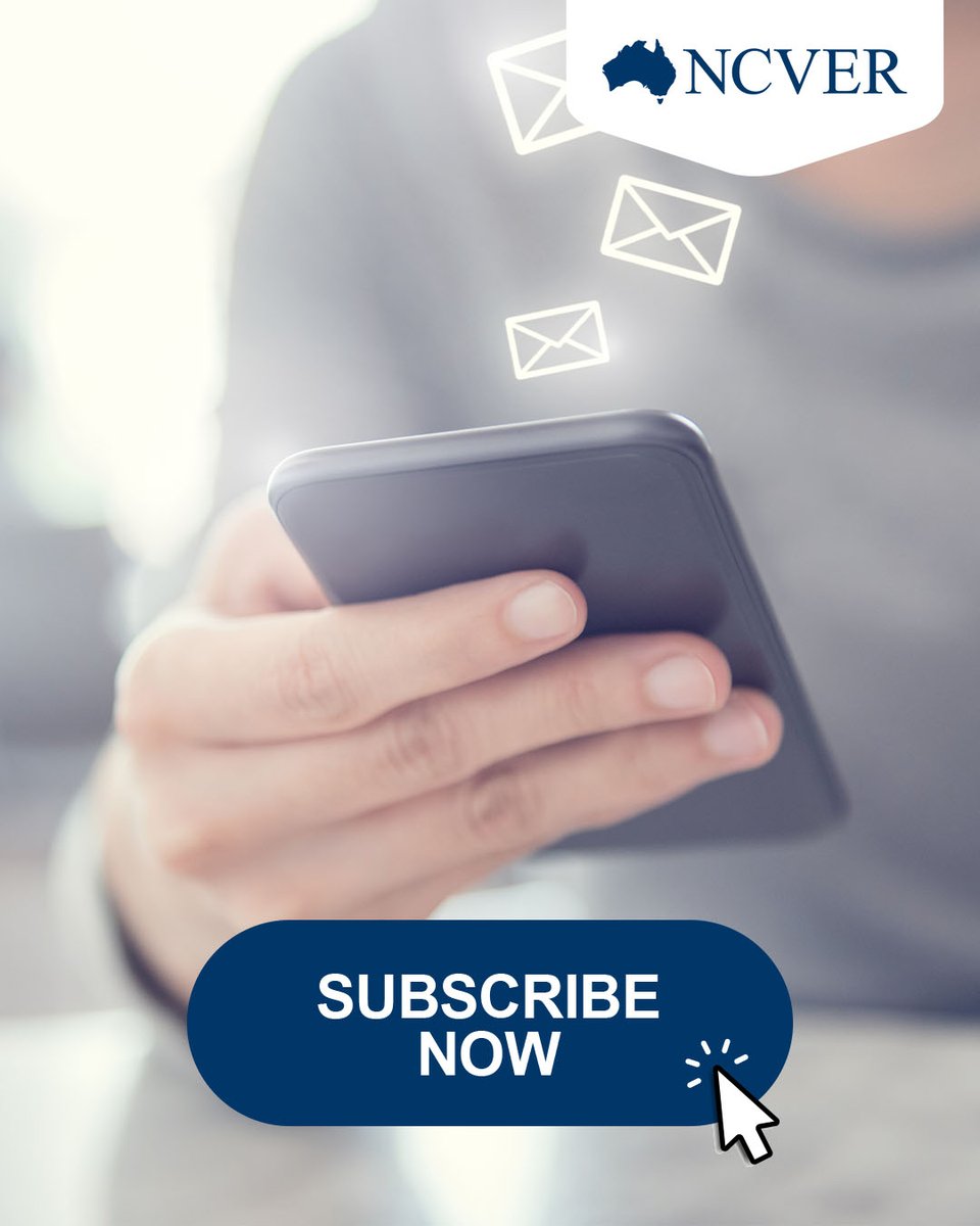 📢 Want the latest VET insights at your fingertips?

Our newsletter brings you latest research, upcoming events, and the newest data releases from NCVER all in one place.

Stay informed. Stay connected. Subscribe now!

📩 ncver.edu.au/subscription