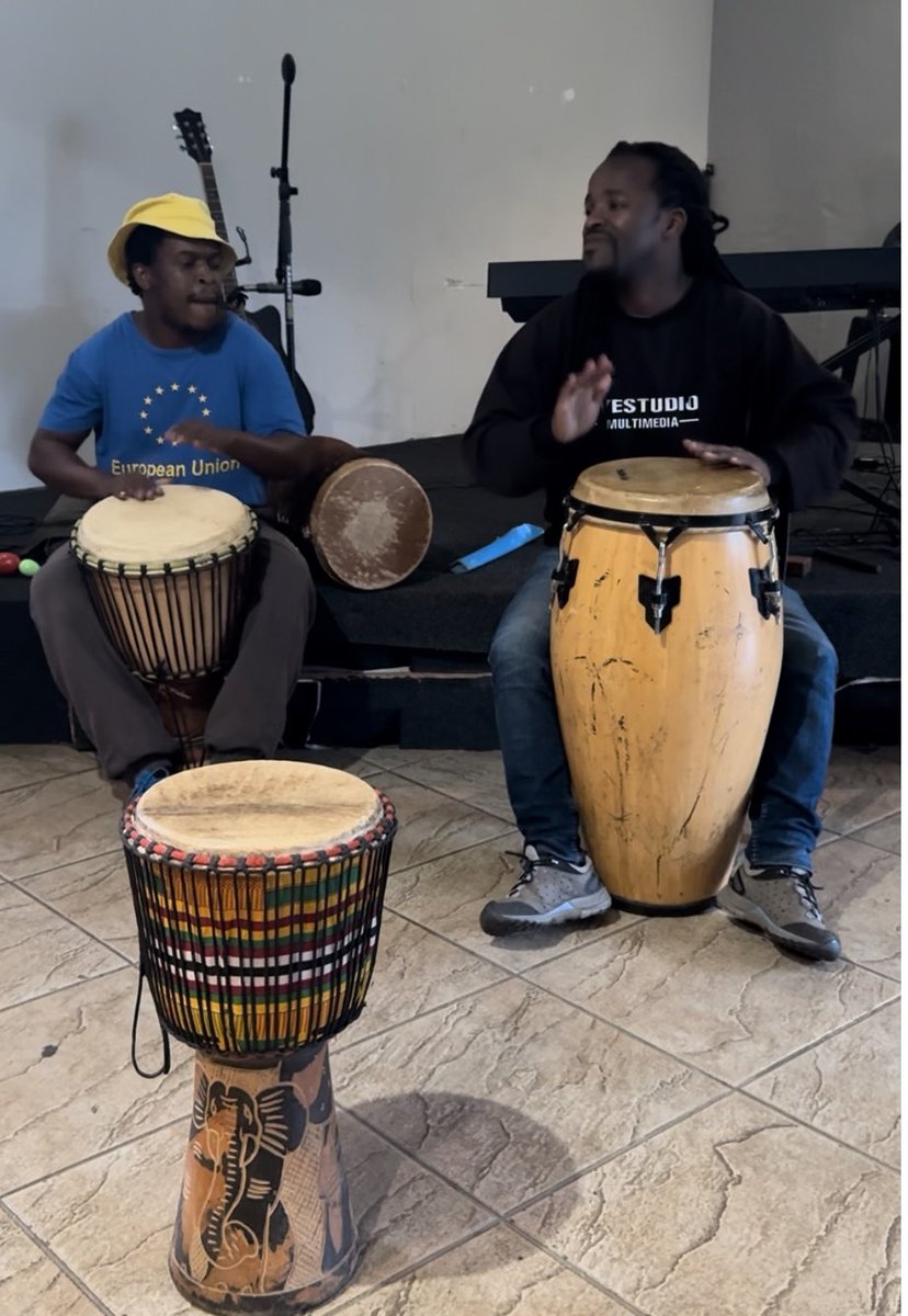 Bheki Nhleko &amp; Sanele Simelane drumming session, turned recording session.
Copyright ownership in spontaneous compositions?? Creativity can be serendipitous.
If in doubt who owns the copyright in your music creations, ask the good guys at EIPO or ESWACOS.
youtube.com/shorts/OeIlLeg…