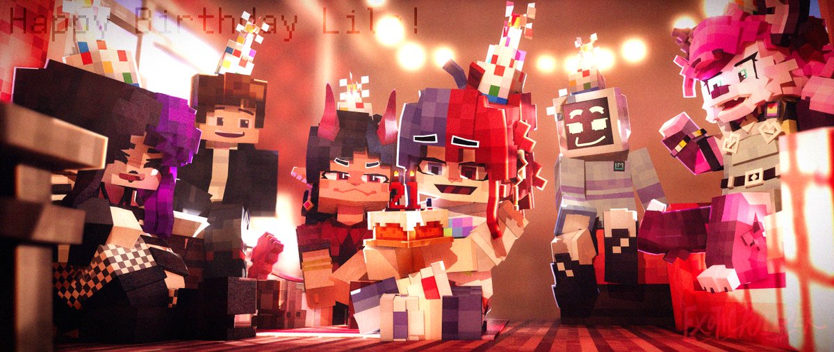 exoticbuilder's tweet image. HAPPY BIRTHDAY TO @DarthLilo !! 🎉🎂

(YOU&apos;RE SO OLDD EEWW 🤮)

#mineimator #minecraft #3Dartist