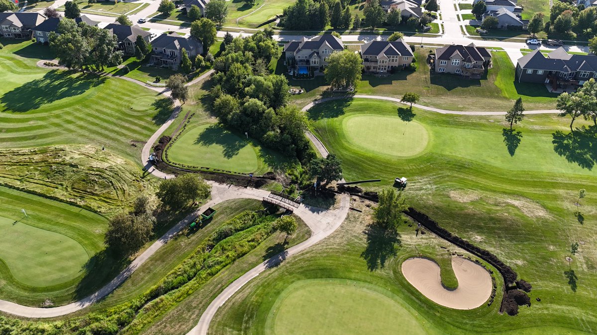 Not even 8 hours into the new <a href="/RainBirdGolf/">RainBirdGolf</a> irrigation system <a href="/BriarwoodAnkeny/">Briarwood Golf Club</a> and we already have a big section of 6" mainline in.  Safe to say the guys at <a href="/PearsonGolf/">Pearson Golf Construction</a> don't mess around.  <a href="/turfwerksinc/">Turfwerks</a>