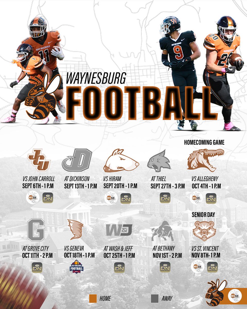 Waynesburg University Sports Network (@wusportsnetwork) on Twitter photo Football season is almost here!
Follow us here for Waynesburg football updates all season!
<a href="/Waynesburg_FTBL/">Waynesburg Football</a> <a href="/PAC_Athletics/">Presidentsβ Athletic Conference</a> Football season is almost here!
Follow us here for Waynesburg football updates all season!
<a href="/Waynesburg_FTBL/">Waynesburg Football</a> <a href="/PAC_Athletics/">Presidentsβ Athletic Conference</a>