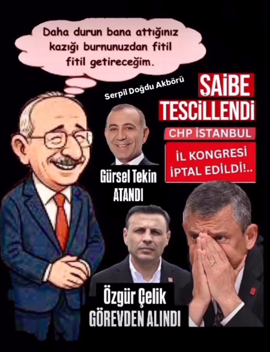 KuLuBeDeKi_YaBaNCI (@2234yasar) on Twitter photo <a href="/tanjuozcanchp/">Tanju ÖZCAN</a> Korkunun ecele faydası yok
Tutuştunuz mu
Yediğiniz hurmalar gün gelir sizi yakar
Demedik mi <a href="/tanjuozcanchp/">Tanju ÖZCAN</a> Korkunun ecele faydası yok
Tutuştunuz mu
Yediğiniz hurmalar gün gelir sizi yakar
Demedik mi