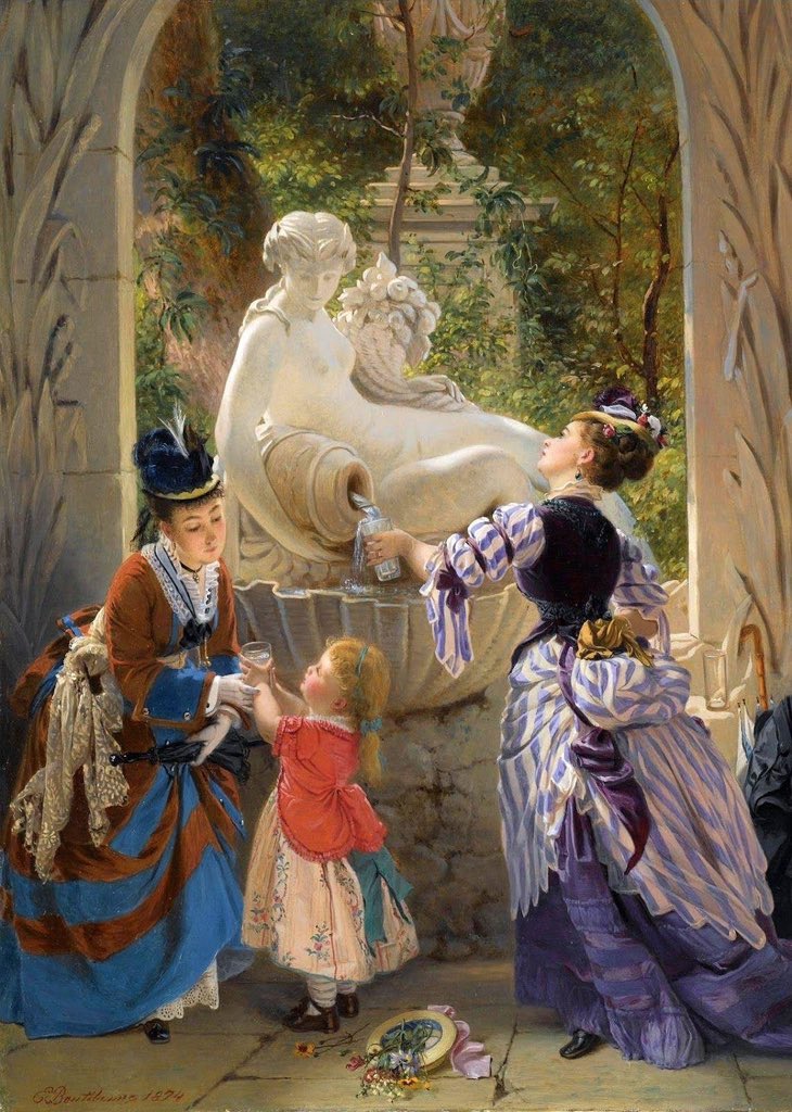 „At the Fountain“ by Charles Edouard Boutibonne (French, 1816-1897)