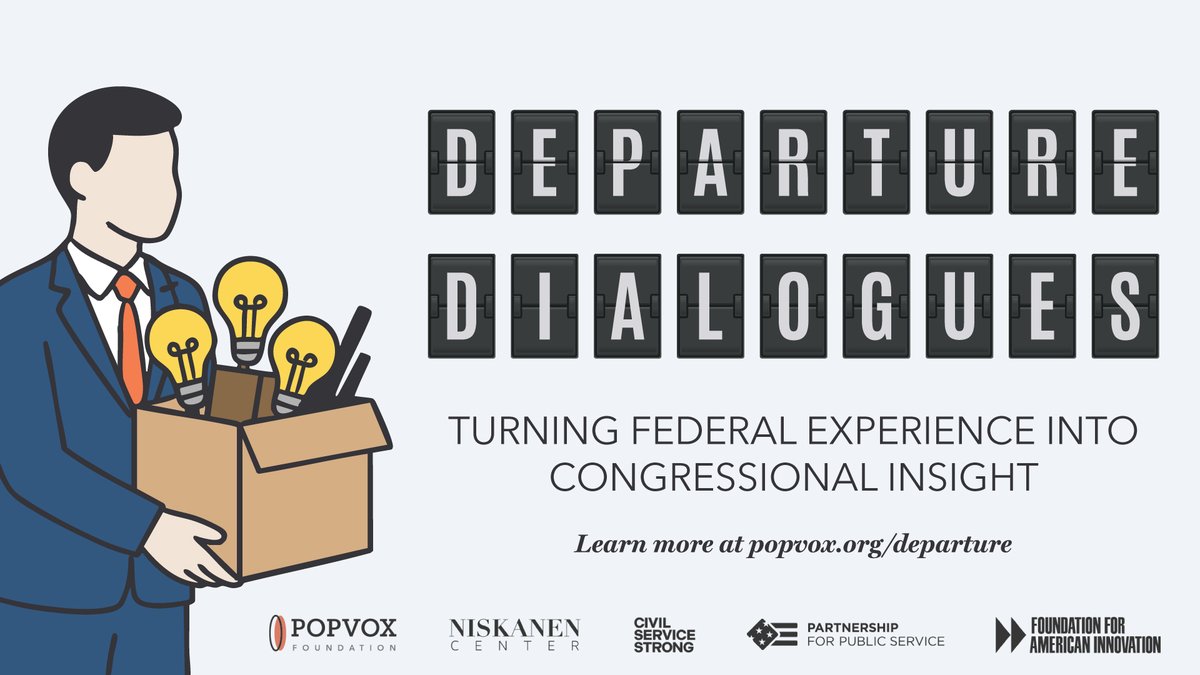 Spent years implementing federal programs? Your insights matter.

Share them securely through Departure Dialogues to help Congress understand what actually works. Learn more at popvox.org/departure