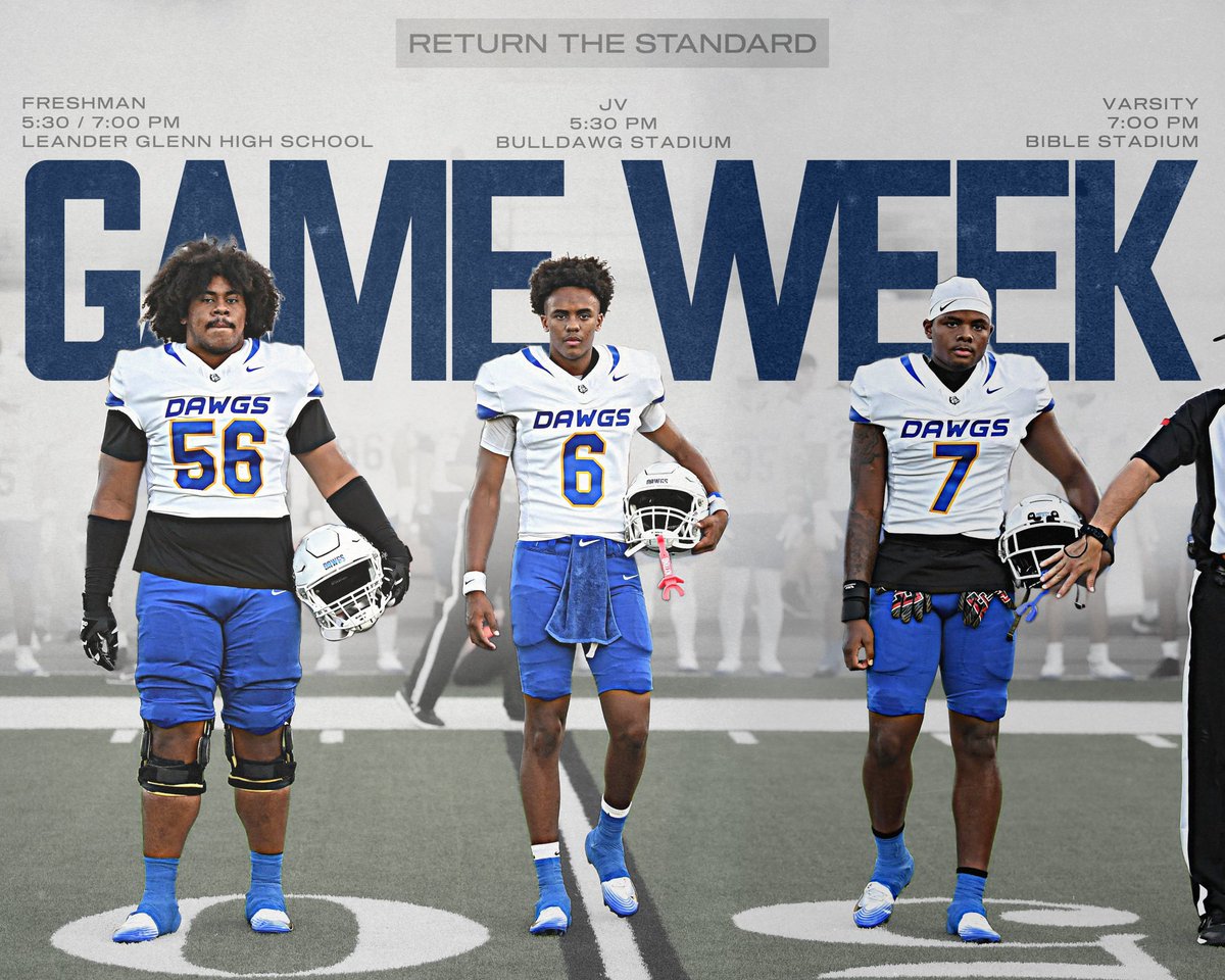 Bulldawg Football game week!

*Note, two freshman games this week*