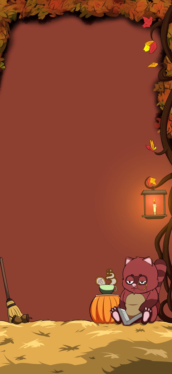 KennyCT0's tweet photo. As Autumn comes, my partner wanted a new wallpaper for her phone and asked me to create one. If anyone else also wants one, well, here it is.

 #digitalart #clipstudiopaint #Autumn #art https://t.co/gaaopN2zim
