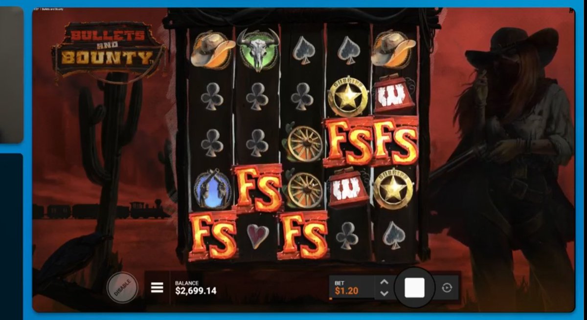 rekojeu's tweet image. We got the 5 scatter on Bullets &amp;amp; Bounty on @_luckyblock - Video will be out on YouTube soon enough

#hacksaw