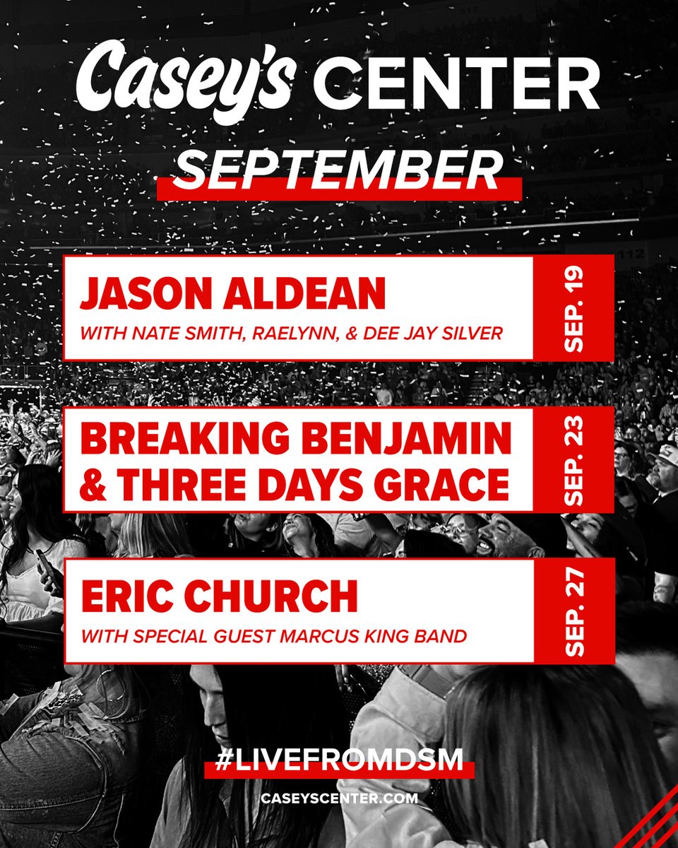 We've got a stacked September coming to you #LiveFromDSM 🤩🙌🔥