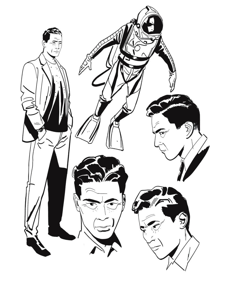 Character studies for the story I illustrated for Metal Hurlant, published last August!