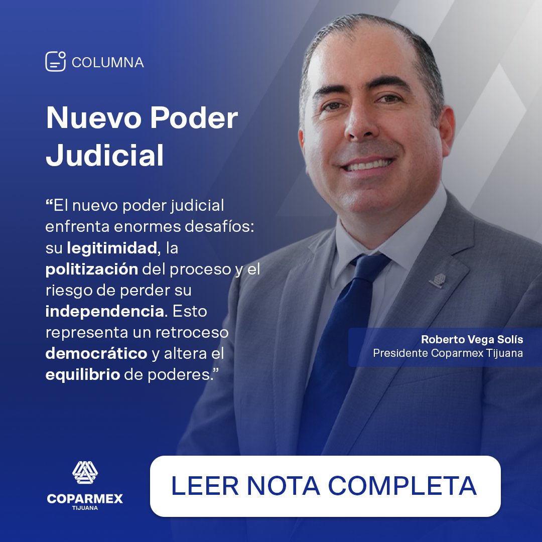 La elección de los nuevos integrantes del Poder Judicial llegó envuelta en polémica y cuestionamientos.

La gran duda es: ¿estamos fortaleciendo o debilitando la independencia judicial en México?

Lee la #ColumnaCoparmex completa aquí: bit.ly/4mOlXQQ