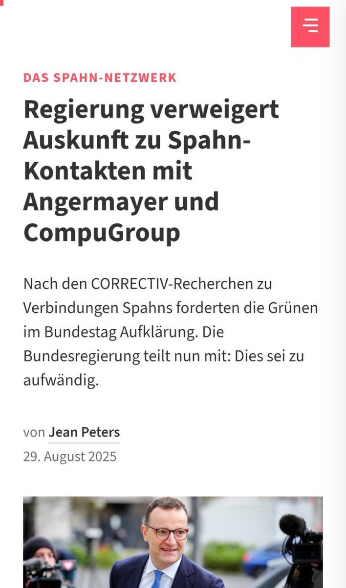 <a href="/0_7_user/">0⚡7</a> Merz  bekämpft für mich nicht nur keine Steuerhinterziehung, sondern er duldet Steuer Veruntreuung! Wer kein Interesse hateinen 12 Milliarden Steuer Schaden aufzuklären und dass ihm zu viel Aufwand ist sitzt im selben Boot von Jens Spahn😌