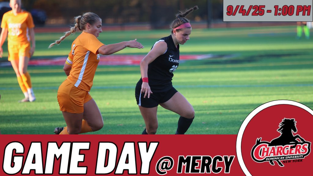 SEASON OPENER! The women's soccer team travels to Mercy University to take on the Mavericks in their 2025 season opener at 1:00 PM. Let's go Lady Chargers!