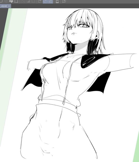 疲れたから落書きがてらにちょいちょいいじってますけど もう少し瞳とか調整しないとなー ネームのアタリとしてはなんとかなりそうかも! 