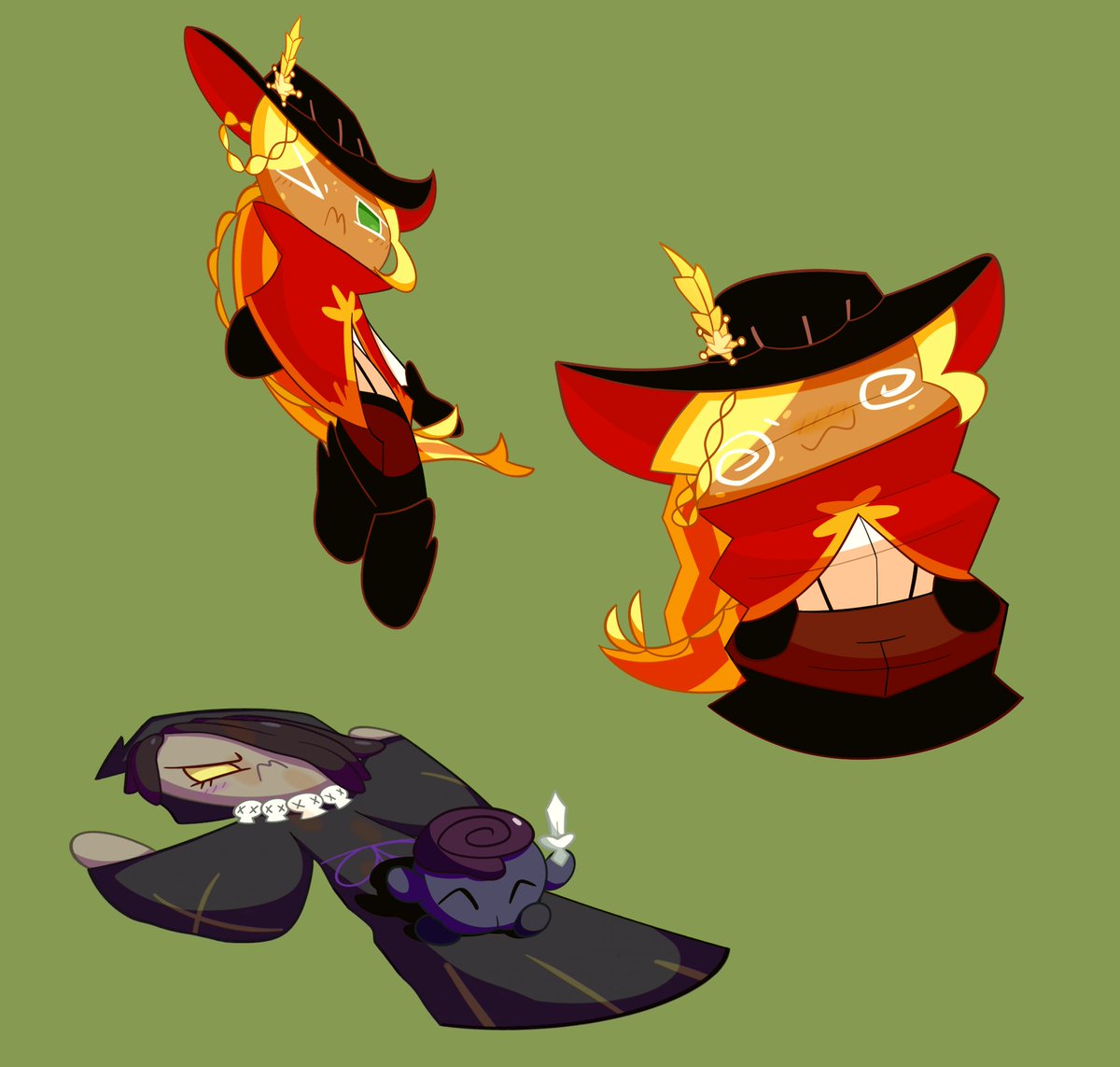 A bit of an oldie art, I'm actually quite shy about how it turned out with flattening a pretty underrated cookie that no one talks about, into even much thinner cookie

And Licorice Cookie