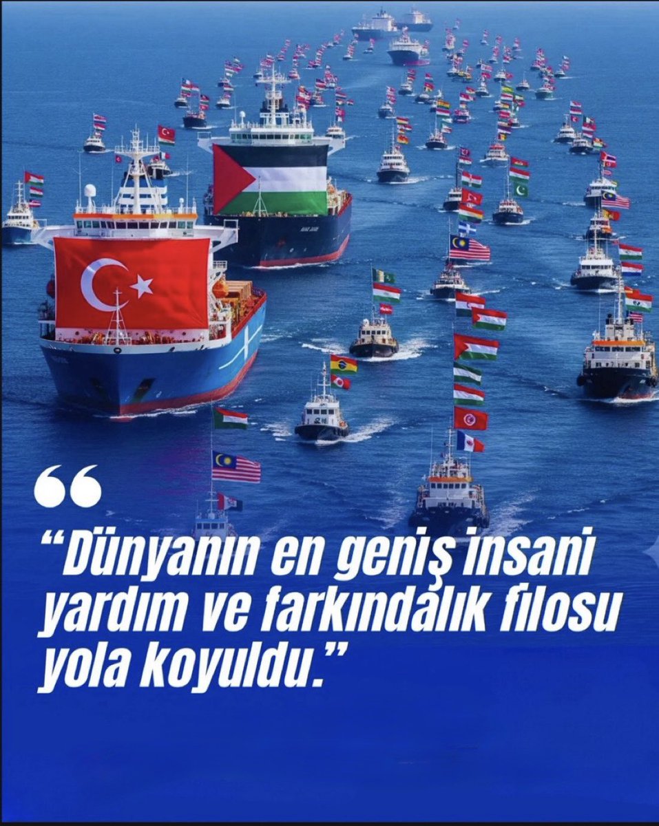 Terorist israil, masum Gazze halkına soykırım yapmaya devam ediyor.

Gemi filosu Gazze için yola çıktı

Gazzede soykırım var 🥀🇵🇸

Lütfen Gazze icin insanlık için başlattığımız bu etikete katılın, destek verin👇

"Küresel Sumud Filosu"
#GlobalSumudFlotilla