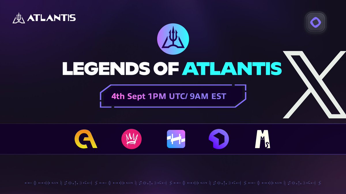 Legends of Atlantis is back for another Space!

This week Thursday at 1PM UTC we’re joined by <a href="/haha_app/">HaHa Wallet 😂 (mainnet arc)</a>, <a href="/0xFastLane/">FastLane Labs</a>, @ChainAudits_io, <a href="/MeowFi_/">Meow Finance (🐈,🤍)</a> and <a href="/csellcrypto/">Crypto Empire</a> for big updates from the <a href="/monad/">Monad (mainnet arc)</a> ecosystem! ⚡

When are we leaving testnet? Don't miss 👇

▶️ x.com/i/spaces/1djGX…