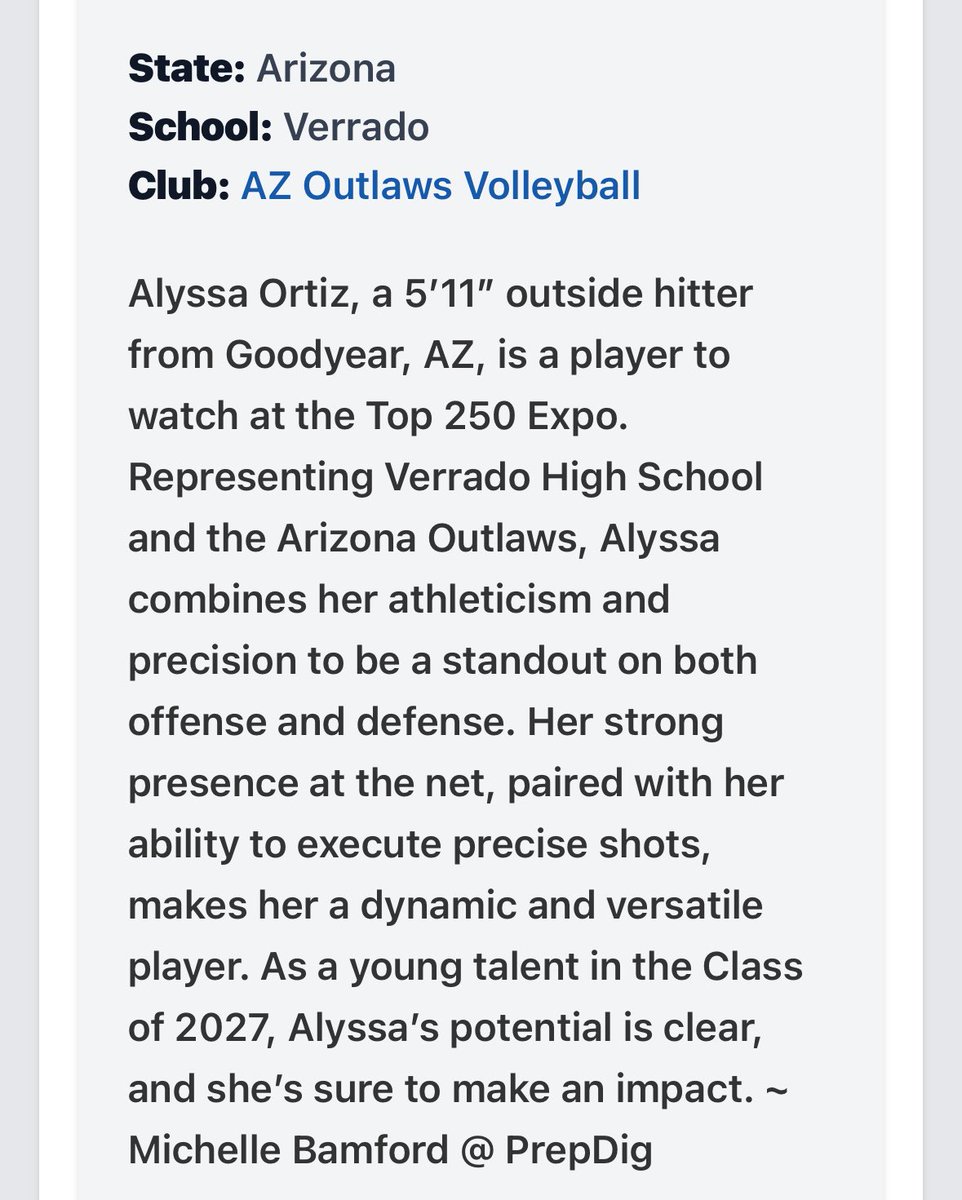 papirican21's tweet image. Keeping workin Alyssa. Only up from here. You are going to turn heads this season. Game 1 16 kills and 20 digs with 2.17 SerRev. Stop sleeping! #teamortiz #sheisaproblem. #juniorsznloading