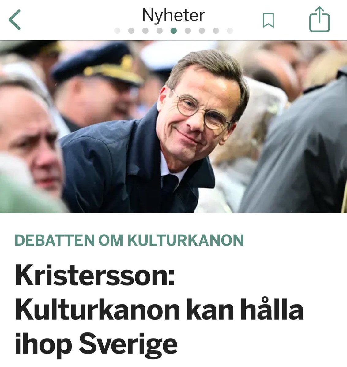 Det kan en statsminister också, men det var kanske aldrig aktuellt?