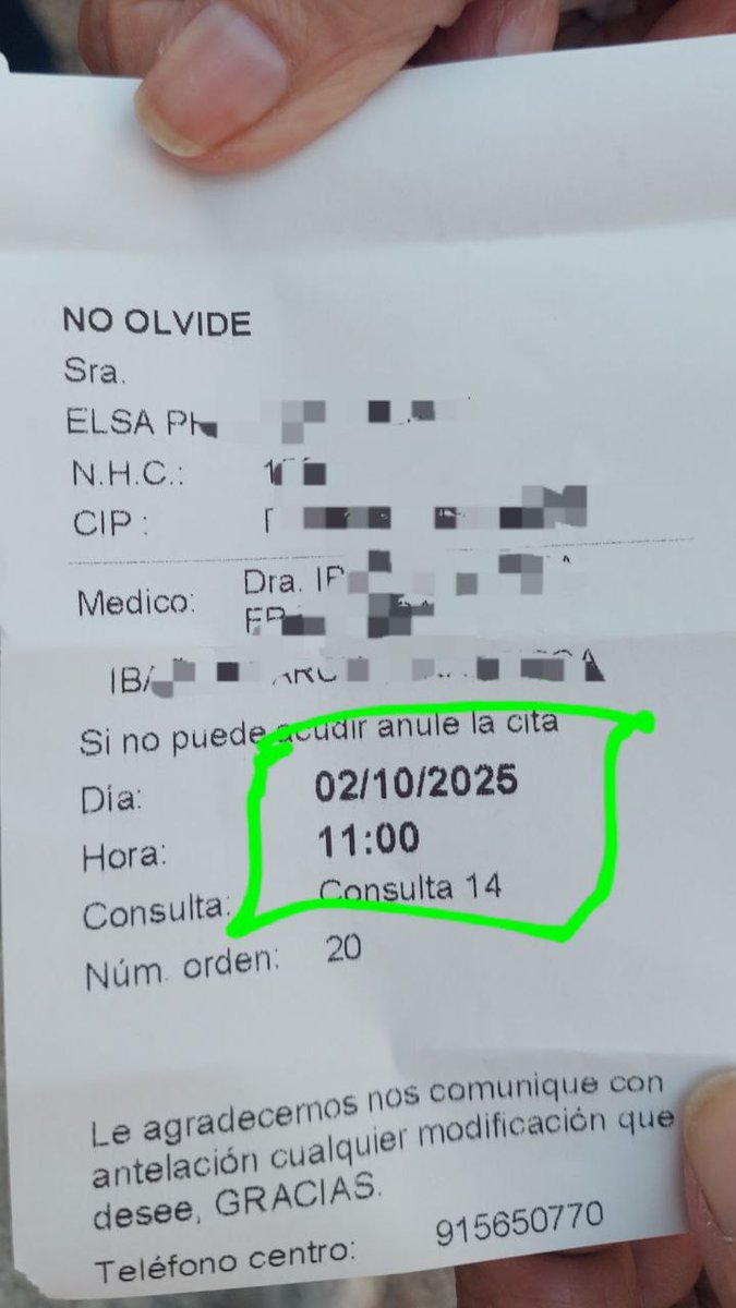 ⚠️ Citas para dentro de 1 mes en el médico de cabecera en la Comunidad de Madrid. 

Así se privatiza la #SanidadPública. 

No lo consintamos
