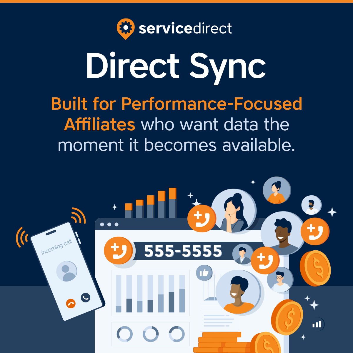 Tired of waiting for reports? With Direct Sync, updates like billable status + wrong number hit your systems automatically. Stay on top of lead outcomes &amp; act immediately.

🔗 Learn More: hubs.la/Q03FJ9Gd0 

#PayPerCall #AffiliateMarketing #LeadGeneration #ServiceDirect
