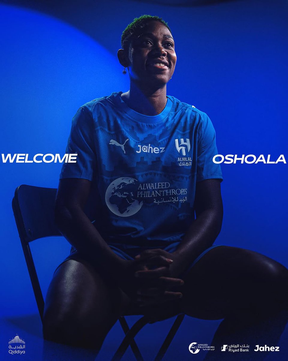 Six-time CAF Women’s Player of the Year Asisat Oshoala has signed a two-year contract with Saudi's outfit Al Hilal.