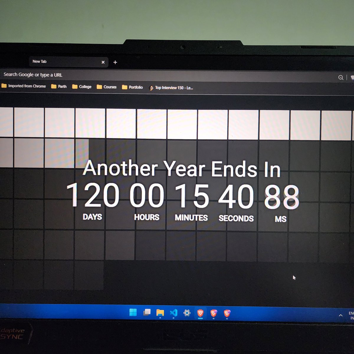 120 Days left.
Target: Getting placement ready.
Will update progress.