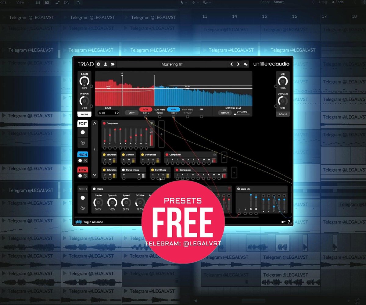 Triadizer by <a href="/octo8r/">OCTO8R</a>  — FREE 56 triad presets 🎹✨  

macOS &amp; Windows (Triad required)  
🔗 octo8r.gumroad.com/l/Triadizer  

#presets #sounddesign #unfilteredaudio #freepresets 
More freeware &amp; sales 👉 linktr.ee/legalvst