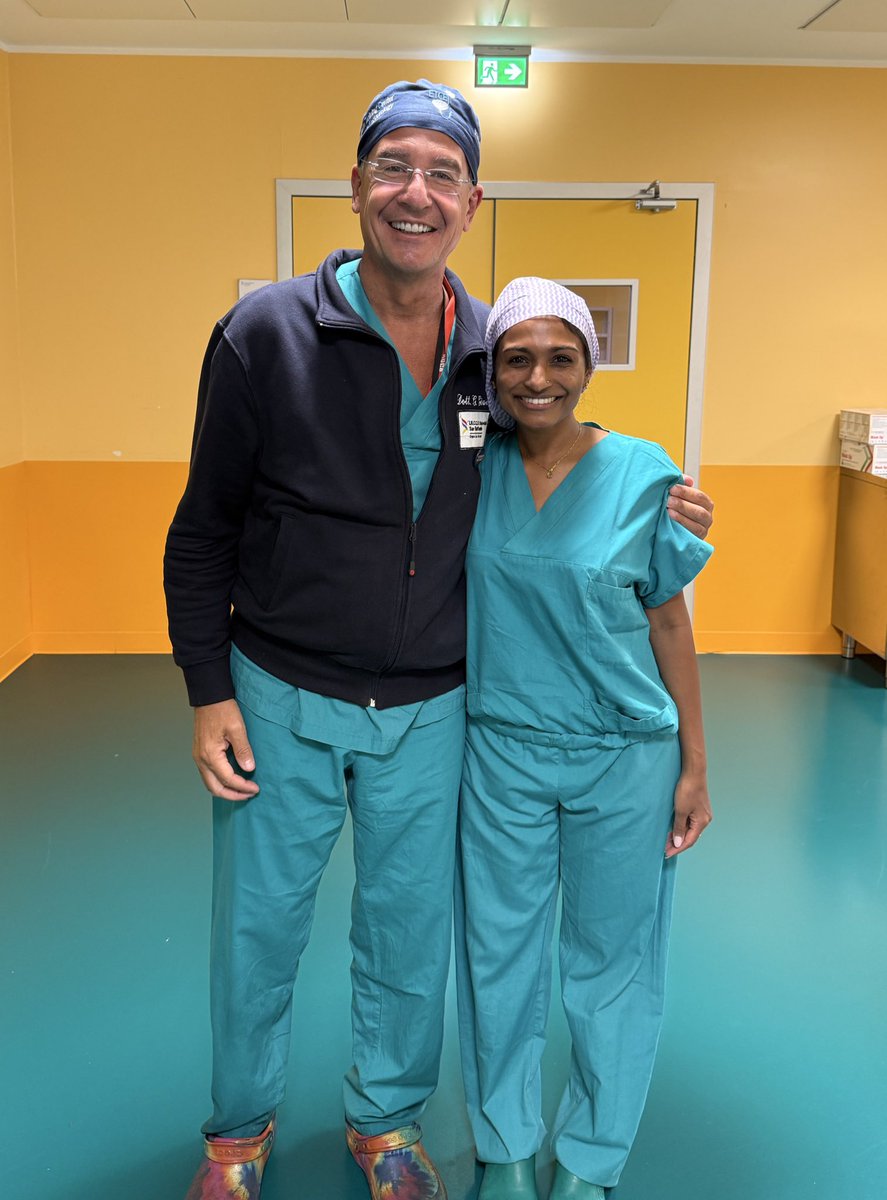GuidoGiusti's tweet photo. Warm welcoming at #ETCE to @CKottooran from MGH (Massachusetts General Hospital) in Boston with a #bilateral #supinePCNL for a bilateral stag in a morbidly obese patient… all of our tips&tricks already shown at the very first case…. But many other interesting cases to come in the next month together! Welcome Christina!