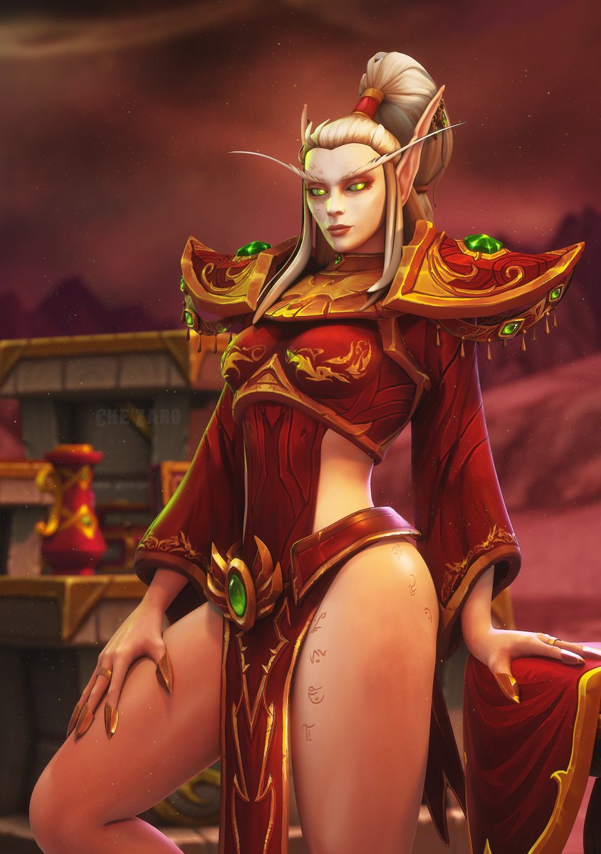 Giving my blood elf some love by making another piece with her in her main outfit, but skimpier😈

C*nt has been served.  

Felo'nya Embersong

#worldofwarcraft #bloodelf