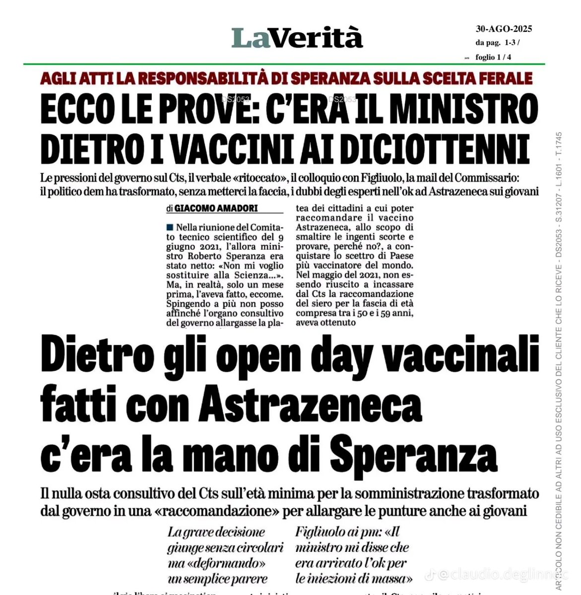 AntoDiLu's tweet photo. Non è certo una soddisfazione dopo 5 anni sapere di aver aver avuto ragione. Sarò gratificata solo quando queste 💩 saranno in galera!
#covid #speranza #bassetti
#Pfizer #AstraZeneca https://t.co/R7IlfdnsOQ