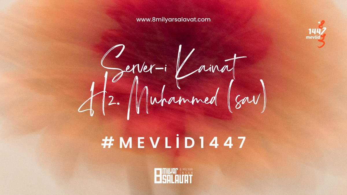 #Mevlid1447
Aşkınla buhurdan gibi tütmekte bu kalbim,
Sensiz bana cennet bile hicrandır
Efendim.