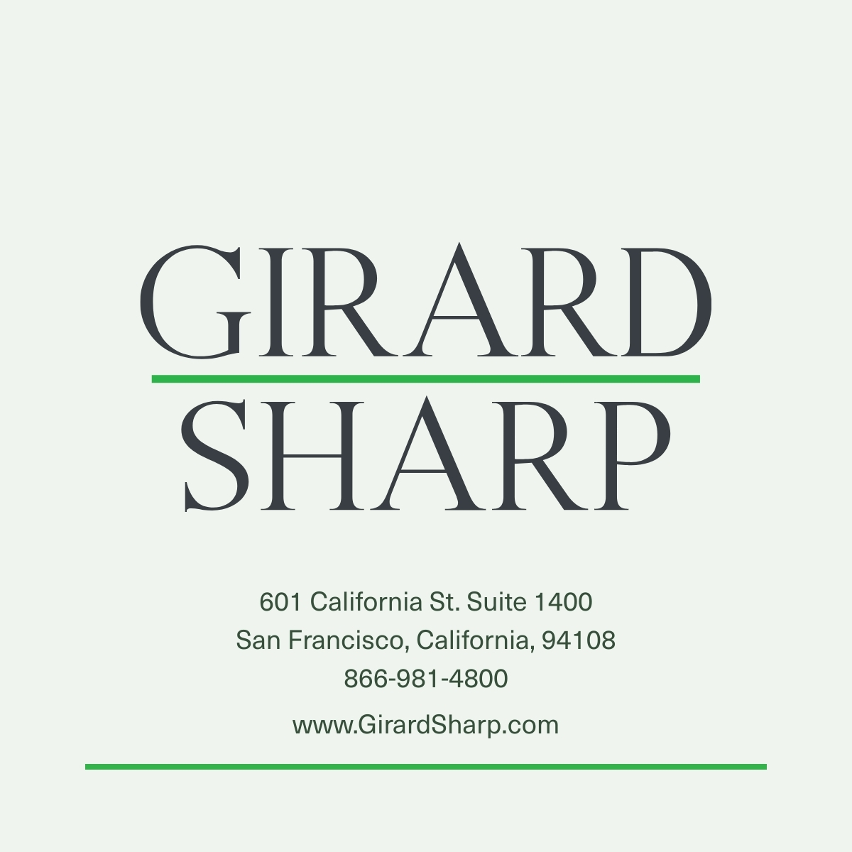 Since 1995, Girard Sharp has recovered billions for clients nationwide in class actions and complex litigation.

Learn more: girardsharp.com

#GirardSharp #ComplexLitigation