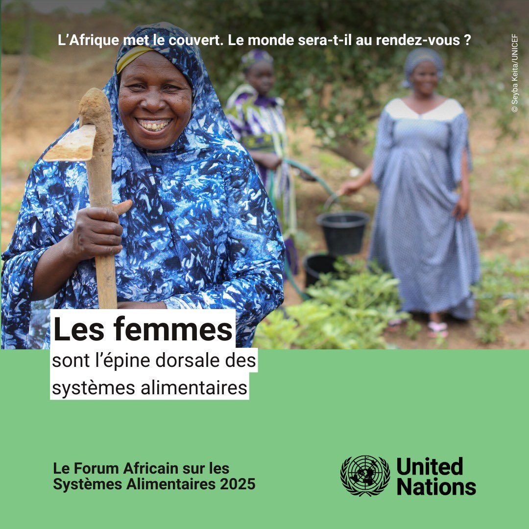 Quand les femmes dirigent, la sécurité alimentaire se renforce, les communautés prospèrent et la paix s’enracine. 
Investir dans les femmes est la clé de la résilience et de la prospérité.  #AFSForum2025