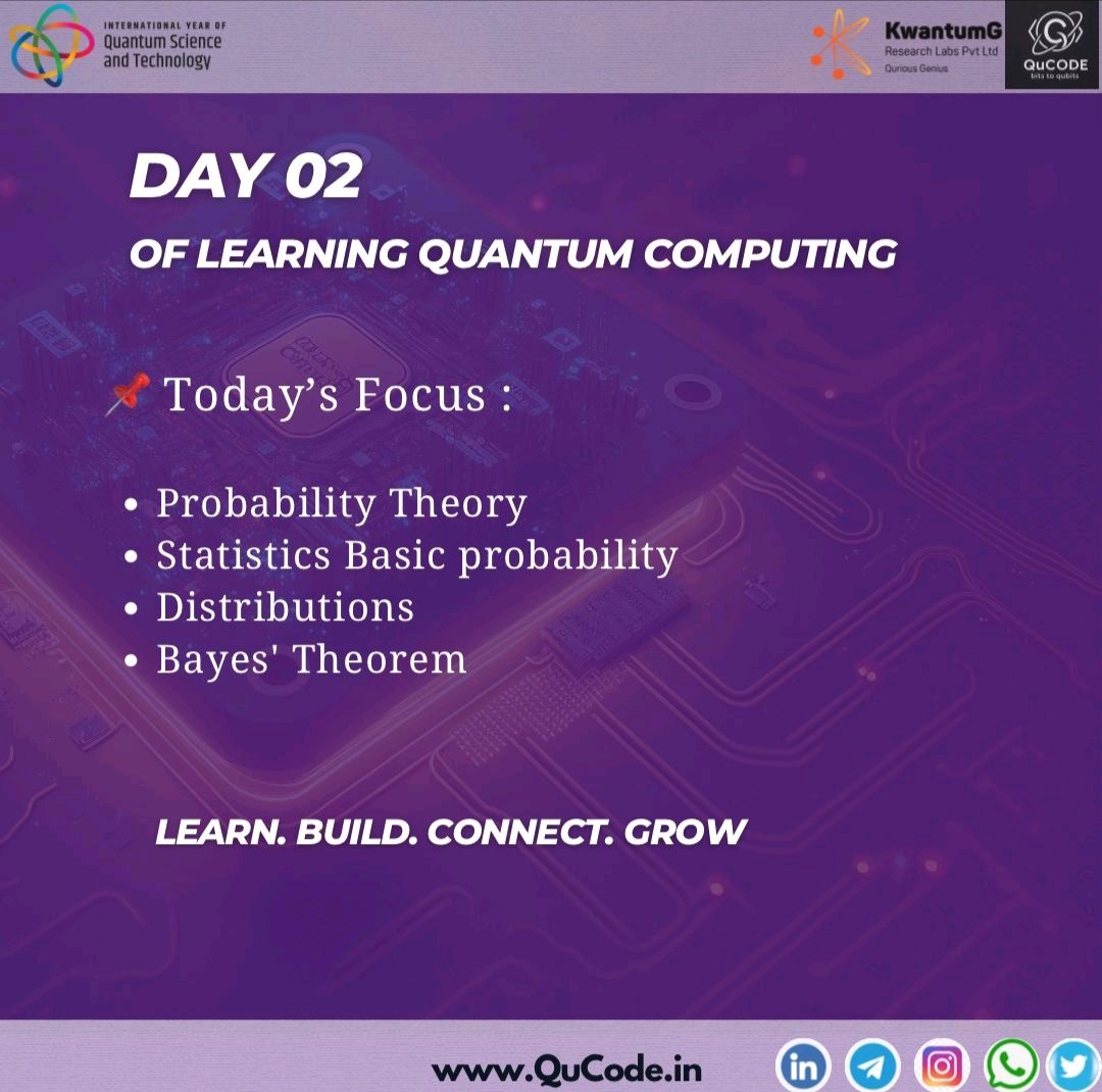 mkrath021's tweet image. Day 2 of 21 days #QuantumComputing course.. Qohort-3 ... #Probability #Bayes_Theorem #Disribution