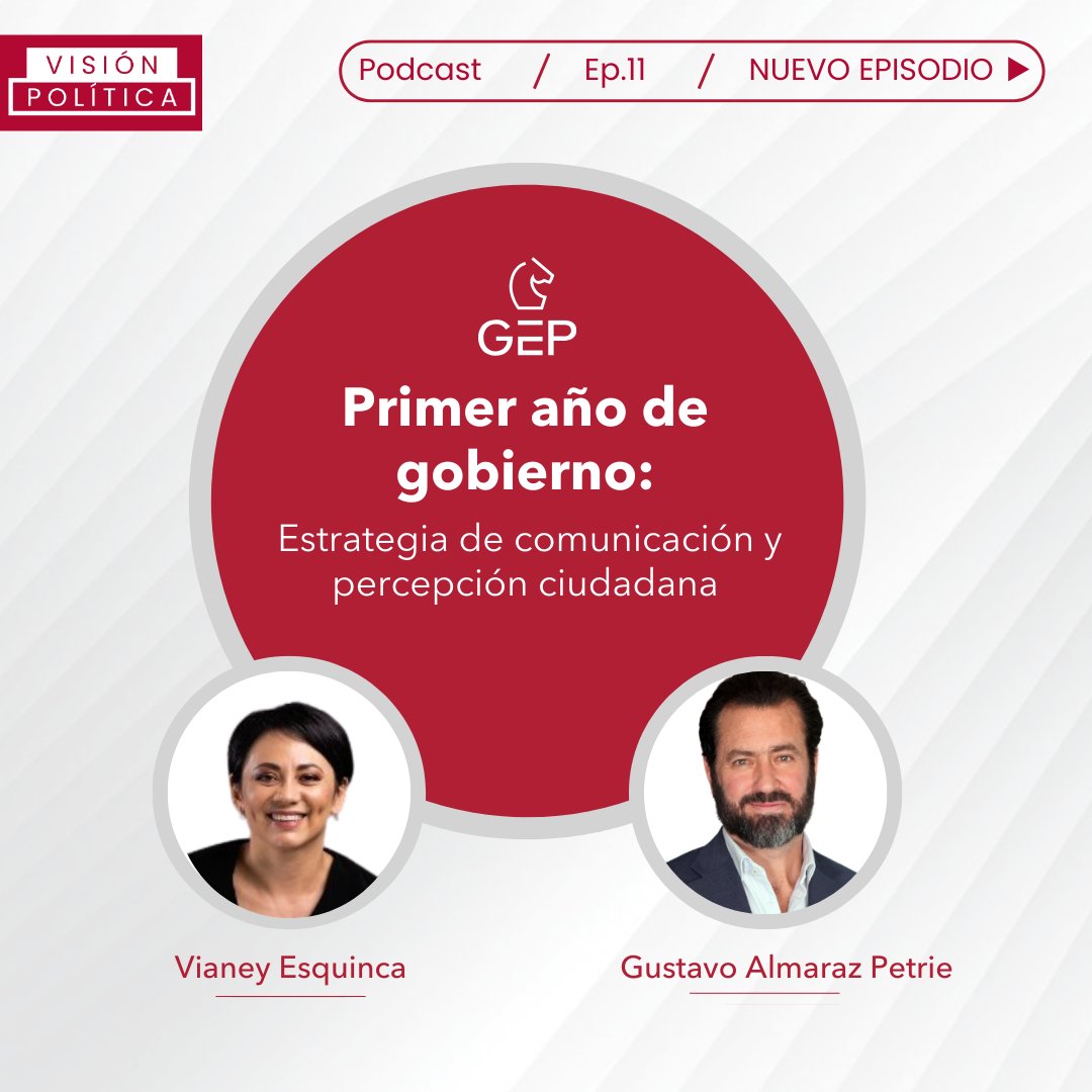 Nuevo episodio #VisiónPolítica 🎙️
"Primer año de gobierno: Estrategia de comunicación y percepción ciudadana"  

<a href="/gustavoalmarazp/">gustavo almaraz p</a> , Presidente Ejecutivo, conversa con <a href="/vianeyesquinca/">Vianey Esquinca</a>, socia directora de <a href="/CuadranteRP/">Cuadrante Communications & Social</a> sobre la comunicación política durante el primer año de gobierno