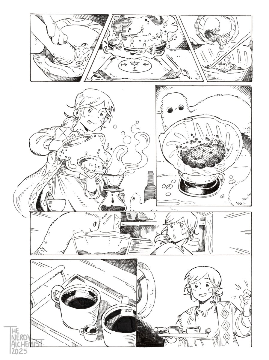 tnerdyalchemist's tweet image. Morning Coffee

#WitchHatAtelier #Δ帽子 #wha #arkco