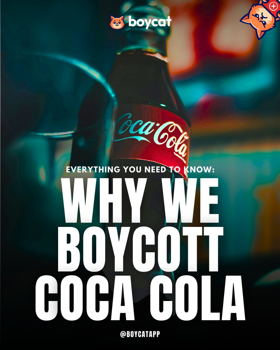 📢 Why Are Millions Boycotting Coca-Cola? 🍉

From factories in illegal Israeli settlements to silence during the Gaza war, Coca-Cola has been complicit in apartheid for decades.

Everything you need to know below 👇🧵