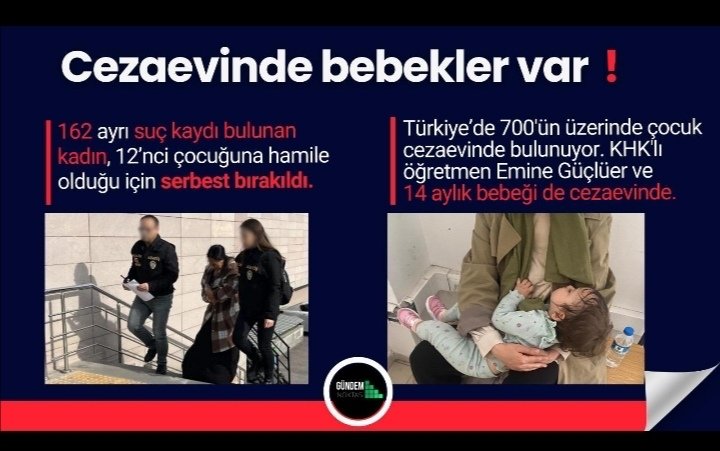 Yüzlerce bebek anneleriyle birlikte cezaevinde..

NefretSöylemine HAYIR ‼️
#NoToHateSpeech