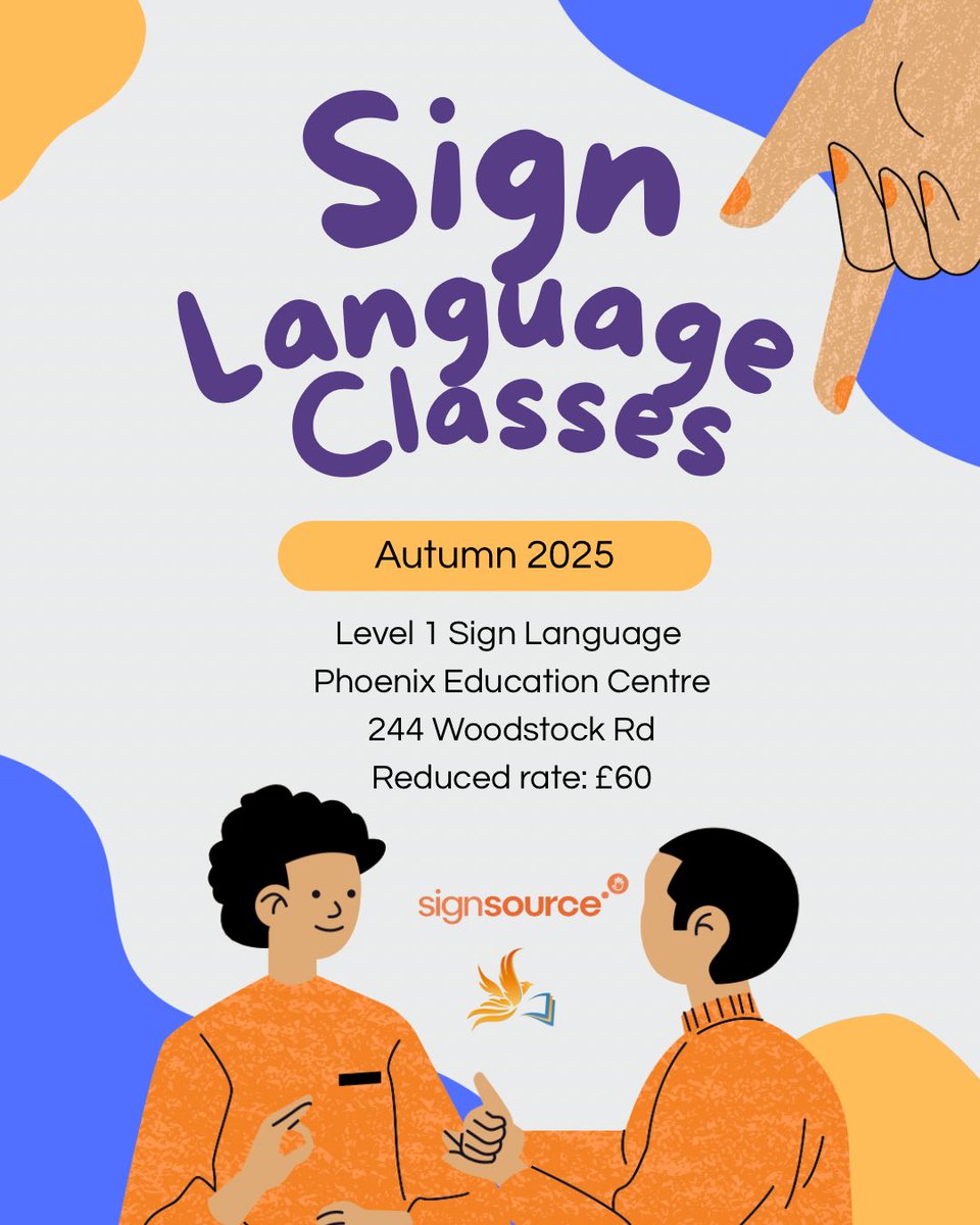 🌟 Level 1 BSL Course 🌟
6 months | £60 upfront (usually £449)
📍 244 Woodstock Rd | 🕡 Tuesdays 6:30–8pm | 📅 Start TBC

⚠️ Only sign up if you’re serious about gaining the qualification, weekly attendance + 3 short exams required.

Tutor: Deaf-led 👋

forms.cloud.microsoft/Pages/Response…