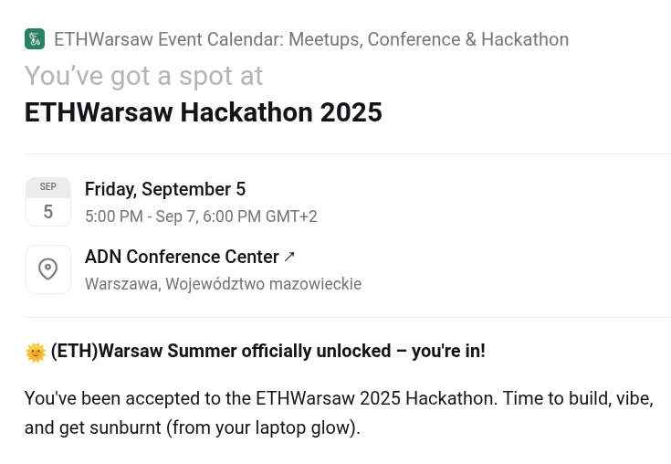elemgame's tweet image. 🔎 Elemgame — Grand Winner 🥇 of the Symbiotic track at Latin America’s largest hackathon, Aleph Hackathon 2025 — is looking for a teammate to join us at (ETH)Warsaw Summer is officially unlocked ☀️ to the @ETHWarsaw hackathon — the vibes are real! ✨

The only requirement: you…