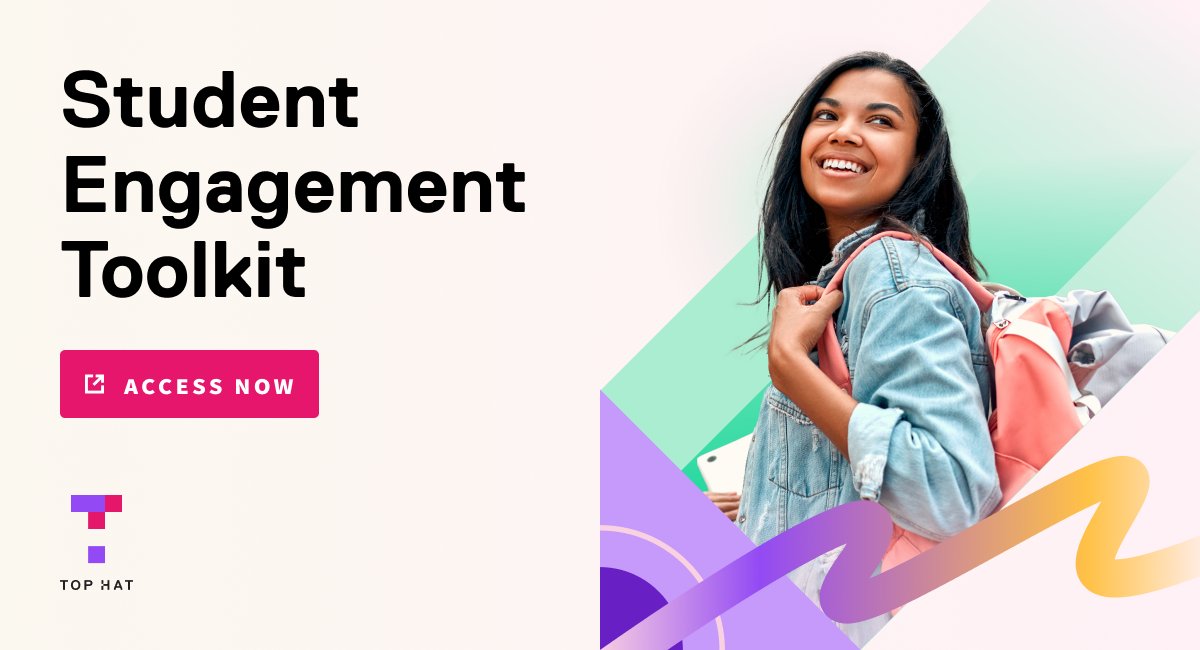 Discover Top Hat’s Ultimate Student Engagement Toolkit—your go-to resource packed with evidence-based strategies to energize your classroom.

What's inside:
👉 Ready-to-use lesson plan templates
👉 Team-building activities
👉 Ethical AI applications

bit.ly/3JCa3uR