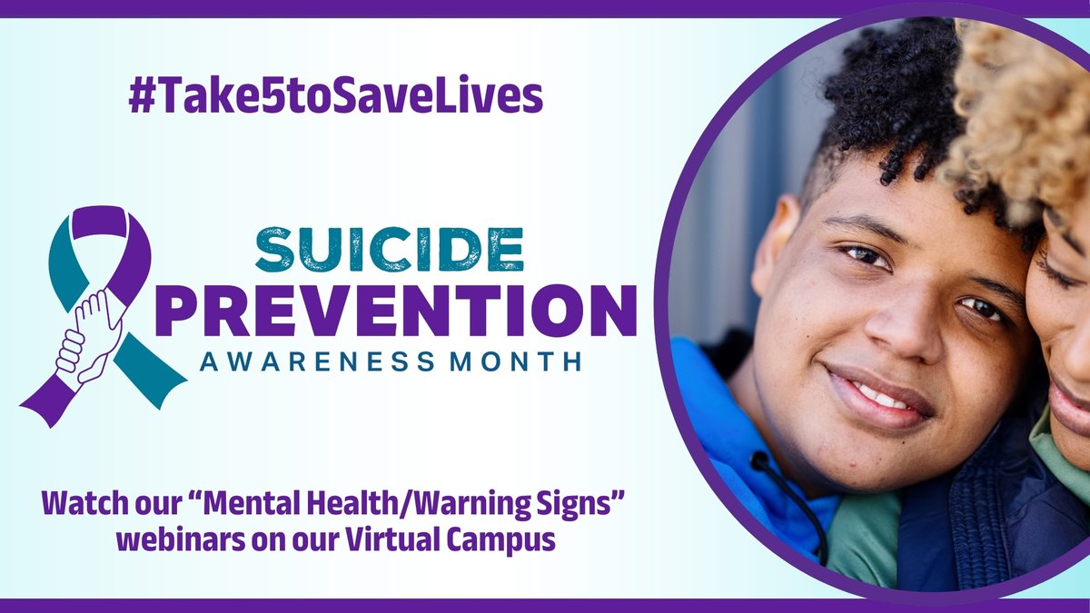 September is "Suicide Prevention Month". Visit our Virtual Campus to watch this informative webinar on how to identify "Warning Signs" parentacademymiami.com/virtual-campus/