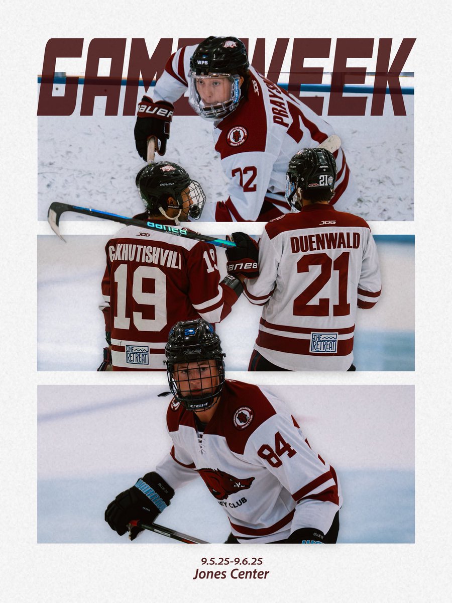 RazorbackMHClub's tweet image. SEE YA’LL FRIDAY 🐗 #PILLAGE 

#razorbackhockey #achahockey #wps #woopig #uarkansas #razorbacks #gohogs #acha #uark