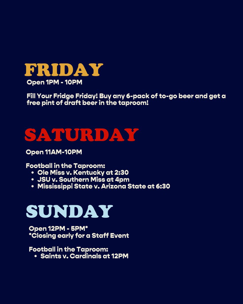 Check out what's happening this week in the Taproom!