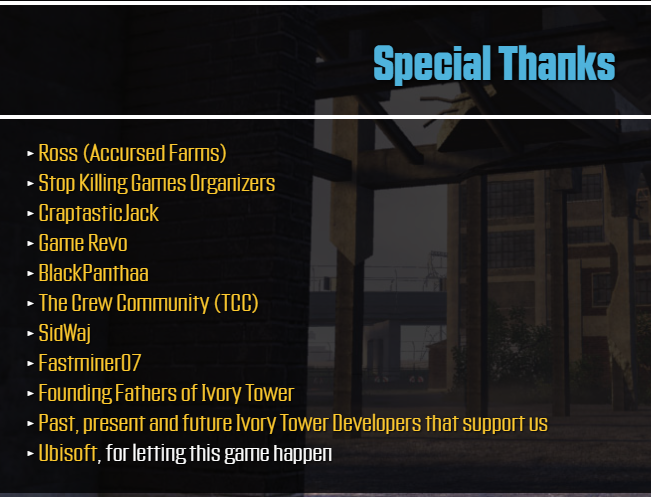 ChraMoX_'s tweet photo. @DEGMods @Pirat_Nation "special thanks ... Ubisoft" https://t.co/5p1QaTSrHW