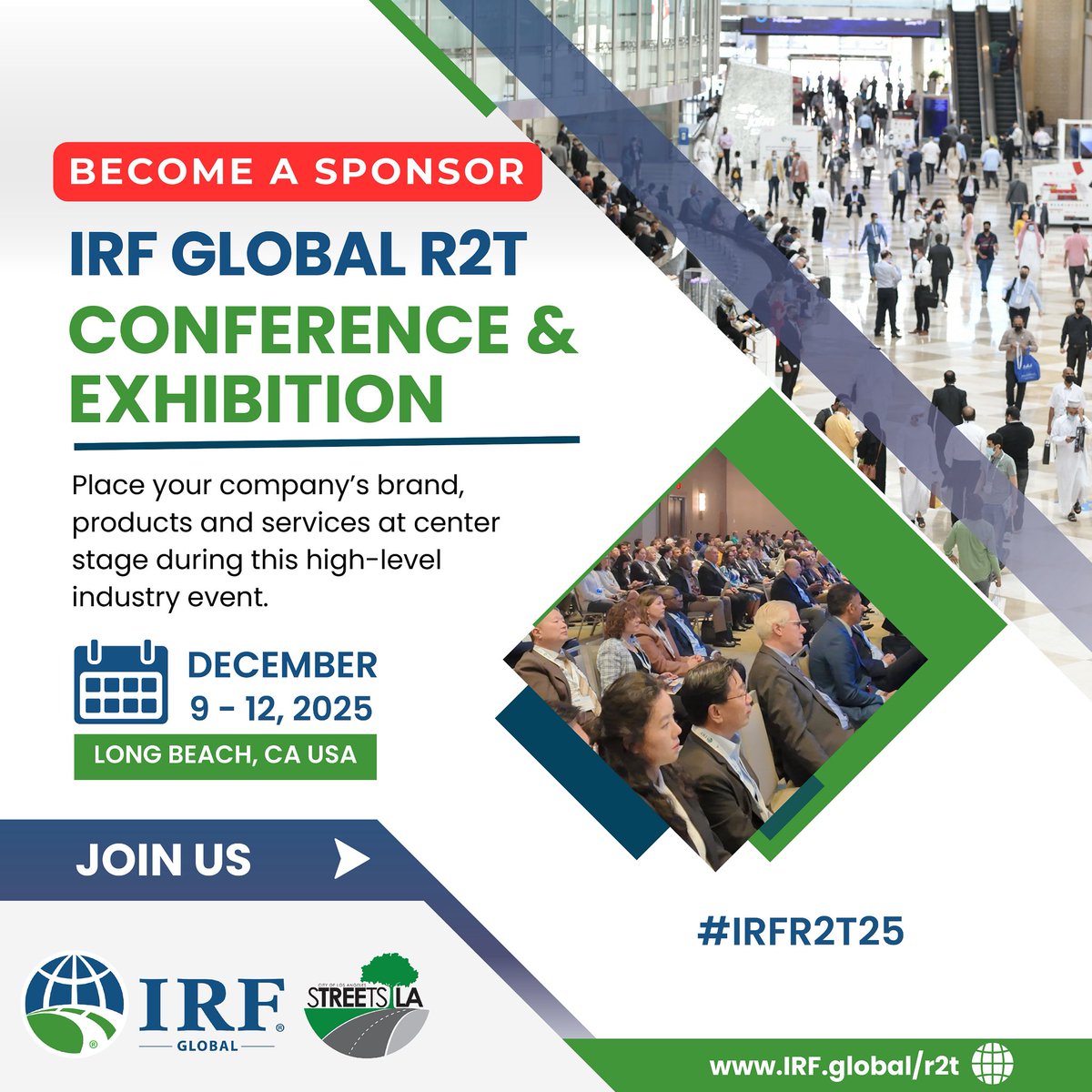 International Road Federation® (Certified by IRF) (@irf_global) on Twitter photo 📣 Showcase your brand at the IRF Global R2T Conference & Exhibition, Dec 9–12, 2025 in Long Beach!
👉 Secure your space & learn more: IRF.global/r2t
📧 For inquiries: info@irf.global
#IRFR2T25 #Innovation #Technology #Mobility #Sustainability #TransportExhibition 📣 Showcase your brand at the IRF Global R2T Conference & Exhibition, Dec 9–12, 2025 in Long Beach!
👉 Secure your space & learn more: IRF.global/r2t
📧 For inquiries: info@irf.global
#IRFR2T25 #Innovation #Technology #Mobility #Sustainability #TransportExhibition