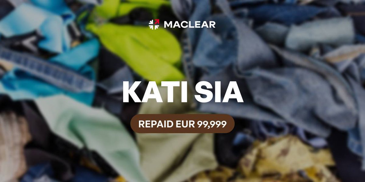 Maclear_ch's tweet image. New principal repayment
KATI SIA, a Latvian 🇱🇻 company, just repaid the principal amount of loan.
- Principal repaid: €99999.71
- Interest rate: 14%
- Total funded: €800,000
Congratulations to investors who’ve taken part in raising the funds!