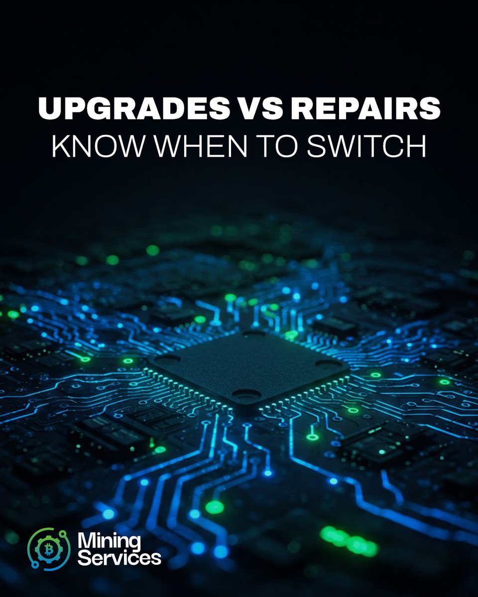 miningservices_'s tweet image. 🔄 Repair or upgrade that old S19?

We help you decide with:
🛠 Repair quotes &amp;amp; lifespan
📉Efficiency benchmarks
📊ROI modeling
💰Salvage options
Plan smarter. Cut OPEX.
📩 info@miningservices.ai
#ASICUpgrade #CryptoROI #BTCRepair #MiningConsulting #ASICEfficiency #CryptoMining